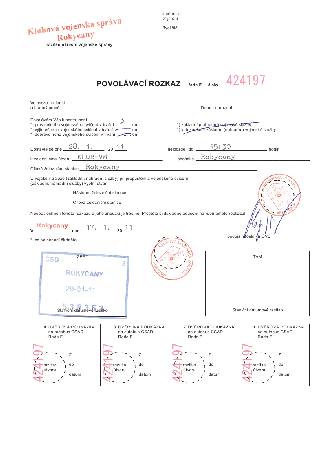 Povolávací rozkaz 2011